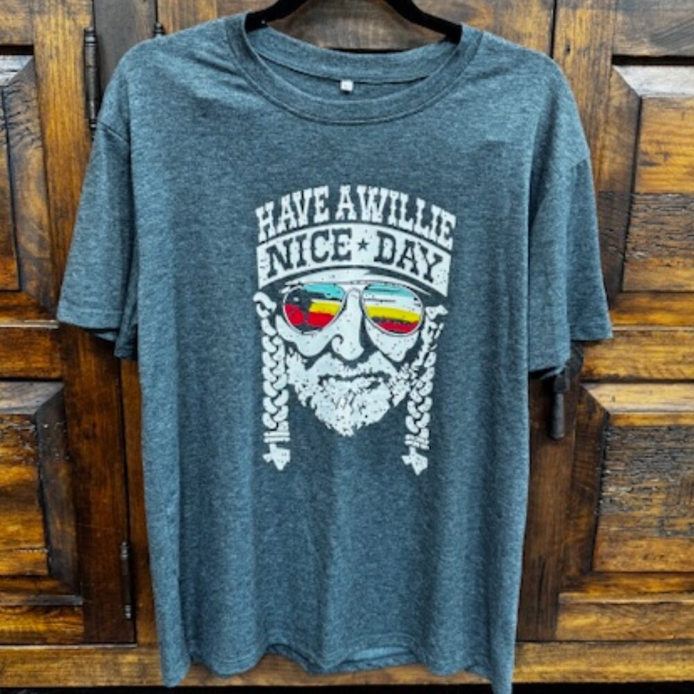 Wille Nelson Tshirt - NWOT - Have A Willie Nice Day - Size XL